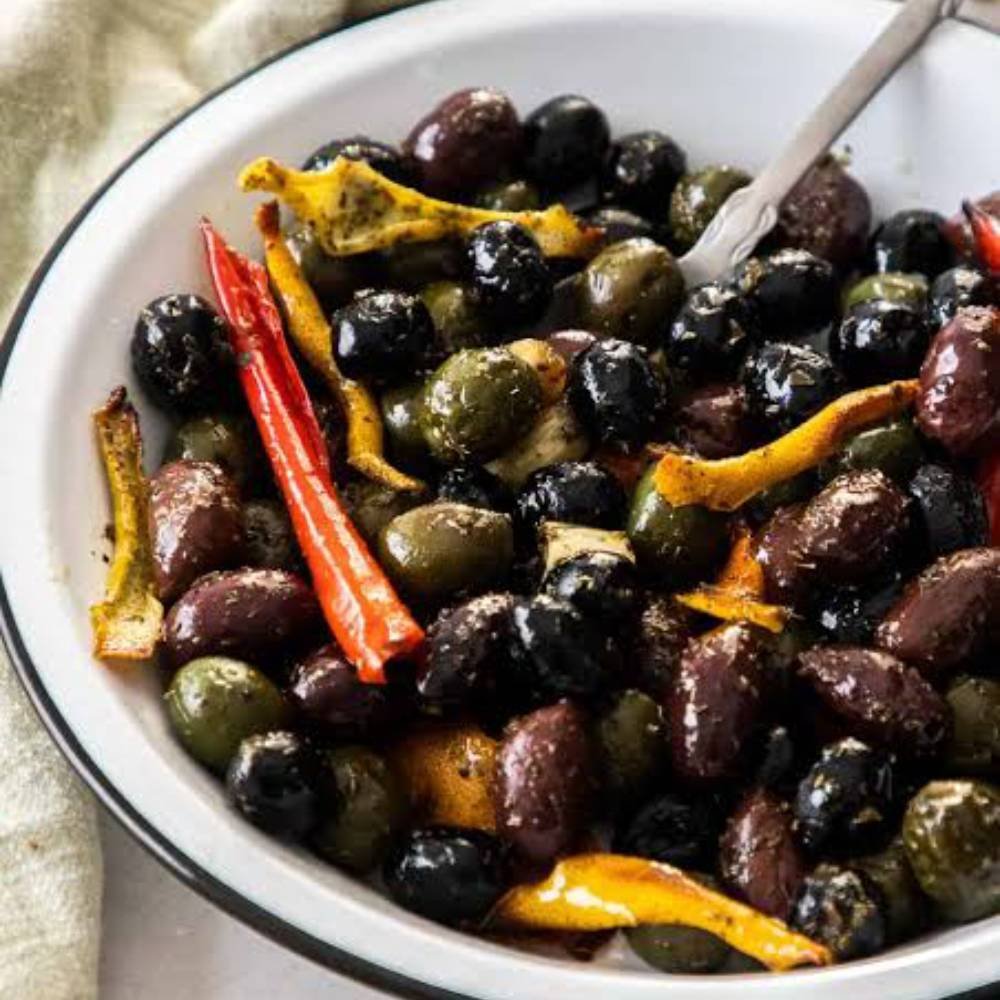 Slice black olives