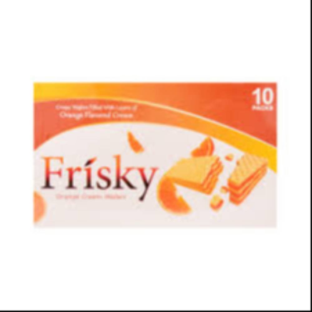 Frisky Orange Flavored Cream Wafers