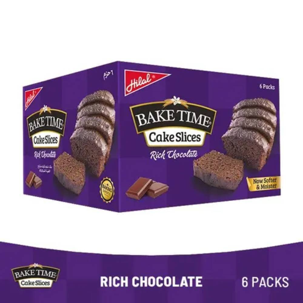 Bake Time Cake Slices Rich Chocolate